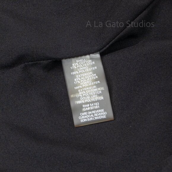 Karl Lagerfeld París Tweed Frayed Fringe Jacket Black Sz Large - Picture 7 of 8